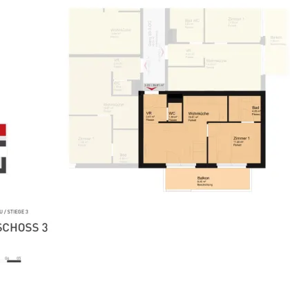 Anleger aufgepasst!! Vermietete Neubauwohnung Bj. 2021 inkl Küche, Balkon und Tiefgarage in Wien Donaustadt > sofortige Mieteinnahmen > TOP-Rendite (B-SP64/22) - Bild 2