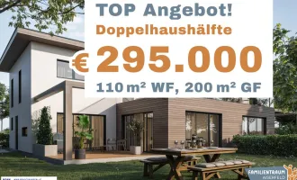 Doppelhaushälfte belagsfertig mit Garten - unschlagbarer Preis! Leistbares Wohnen in Schwertberg