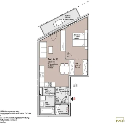 *Bezugsbereit Ende 2026* Großzügige 2-Zimmer Wohnung mit Balkon unweit der Alten Donau! - Bild 3