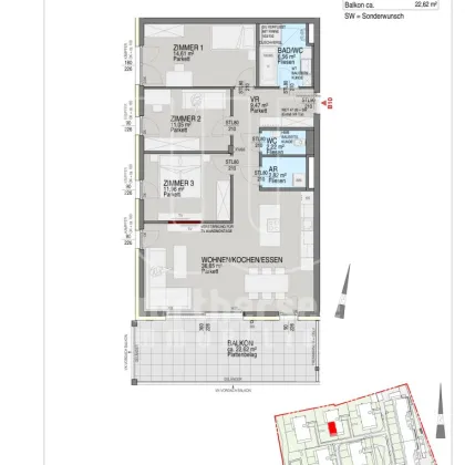 ERSTBEZUG-Neubau Eigentumswohnung in Feschnig - Klagenfurt   Projekt UNSEREINS - Bild 3