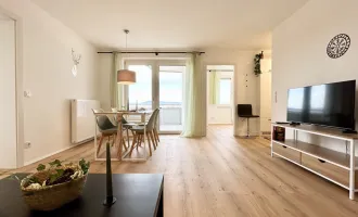 Generalsanierte 3 Zimmer Wohnung mit Balkon und traumhaftem Fernblick in Traun