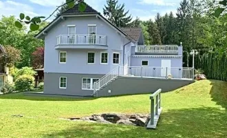 KOFFER NEHMEN & EINZIEHEN - VILLA in TOP ZUSTAND ZU SENSATIONSPREIS € 749.000.- 2 Wohnräume, 3 Bäder, 5 Schlafzimmer, 100m² Terrassen, idyllischer Riesengarten mit Bacherl