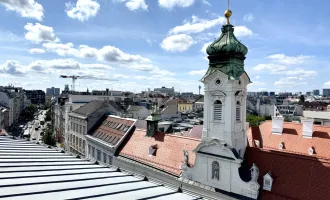 Einmalige Dachterrassenwohnung mit Blick über Wien- U-Bahnlinie U3,U4 und The Mall Wien Mitte ca. 100m entfernt!