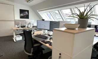 SHARED OFFICE! klimatisiertes 50 m2 Coworking-Büro, 1 Zimmer, Gemeinschaftsküche, Tower-Server, 2 Toiletten, Siebenbrunnengasse