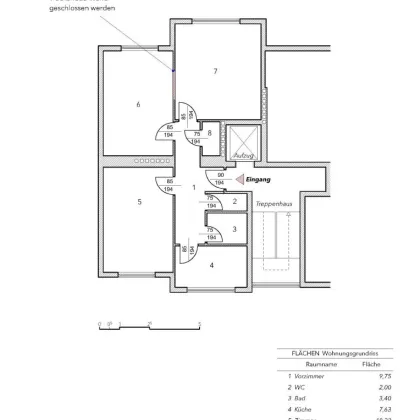 Schöne Wohnung im 6. Stock (oberstes Stockwerk) - Bild 2