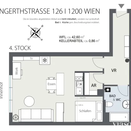 KFZ - Abstellplatz I Neubau I 1-Zimmer I  4. Stock I Nahe Donauinsel - Bild 3