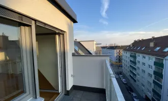 Dachgeschoßwohnung mit Balkon und Fernblick