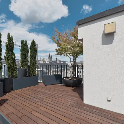 WEITBLICK! Dachgeschoß-Maisonette mit 3 Terrassen! Garagenkauf im Haus möglich! - Bild 2