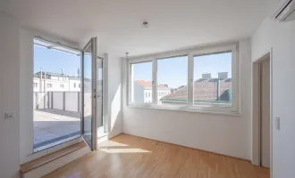 perfekte Kleinwohnung mit Dachterrasse und Klima (unmöbliert) - ab sofort!