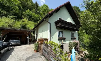 Wohnhaus mit südseitigem Balkon, Terrasse, Carport und Parkplätze