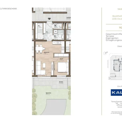 TOP 3 - Provisionsfreie Eigentumswohnung in Erstbezug | WP | PV-Anlage | Echtholzparkett | Barrierefrei | Eigengarten/Terrasse | Garagenplatz | Kellerabteil - Bild 2