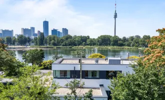 Luxuriöses Wohnen in Architektenvilla mit dem wohl atemberaubendsten Ausblick der Stadt - Direkt an der Alten Donau