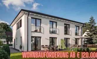 Traumhafte Doppelhaushälfte in Fußach: Erstbezug, 5 Zimmer, Garten, Terrasse, 1x Stellplatz  - mit min. 120.000,- Wohnbauförderung! ( Haus A - links)