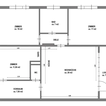 ACHTUNG: NEUER PREIS++Große 4-Zimmer Neubauwohnung mit Loggia (ca. 100m2) + Pkw-Stellplatz  ++ 2485 Wampersdorf Nähe Pottendorf - Bild 3