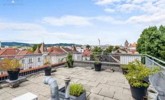 Willkommen in Ihrem Sonnenjuwel! Dachterrasse mit Panoramablick über die Dächer von Korneuburg