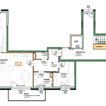 Lend - 3-Zimmer - 73,42m² - großer Balkon - tolle Ausstattung - Bild 2