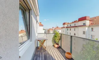 VOLL MÖBLIERTE, SONNIGE 2-ZIMMERWOHNUNG MIT SÜD-BALKON