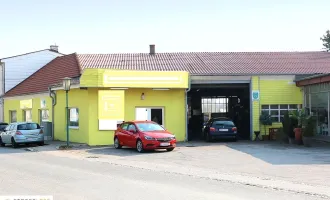 Korneuburg-Nähe!     Sehr gut eingeführte, stark frequentierte und voll ausgestattete KFZ-Werkstatt mit Lager-und Freiflächen sowie einem Schauraum