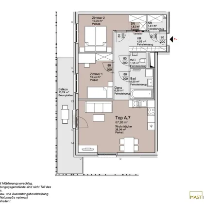 Provisionsfreie 3-Zimmer Erstbezugswohnung mit Blick ins Grüne - Ende 2026! - Bild 3