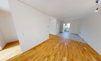 ERSTBEZUG IN GRAZ - REININGHAUSSTRASSE: Modernes Wohnen in einer hervorragenden Umgebung: 38,22 m² - 2 Zimmer im Erdgeschoß & Balkon & Eigengarten & Kellerabteil! Gleich anfragen!