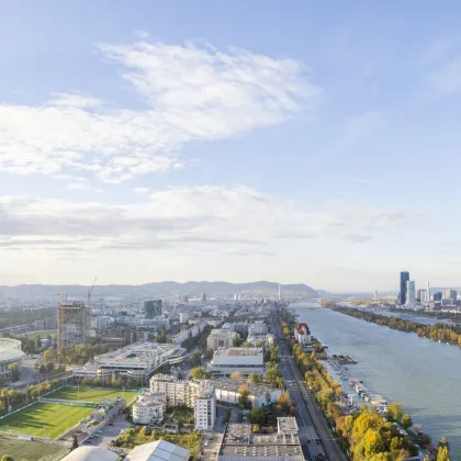 HÖCHSTES WOHNHAUS ÖSTERREICHS - 32. STOCK - BLICK ÜBER WIEN IN 110 M HÖHE - READY TO MOVE IN  - NÄHE ERNST-HAPPEL-STADION -  IM HERZEN DES 2. WIENER GEMEINDEBEZIRKS - U2 DONAU MARINA - Bild 2