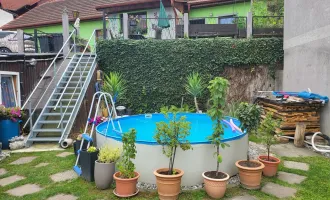 ** EINFAMILIENHAUS INKL. NEBENGEBÄUDE MIT BURG GREIFENSTEIN-BLICK ** GROßZÜGIGER GARTEN MIT POOL ** GARTENHÜTTE ** PROFI-PELLETS-ANLAGE **