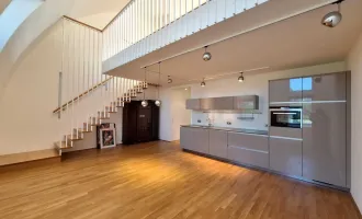 360 Tour / Moderne, exklusive 2-Zimmer-Maisonette-Dachterrassenwohnung mit Parkblick in bester Lage des 9. Bezirks