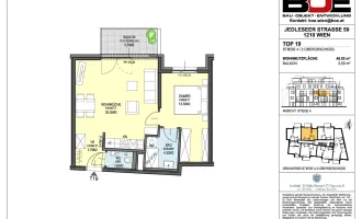 WohnPark Donau - Gut geschnittene 2-Zimmer-Wohnung mit Nord-West Balkon