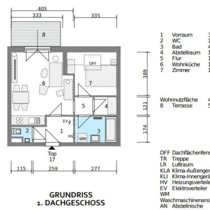 Möblierte und klimatiesirte 2 Zimmerwohnung mit Freifläche und Garagenstellplatz ab Jänner! - Bild 2