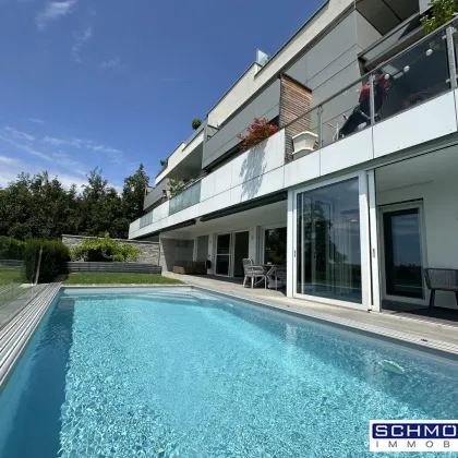 Wohnen wie im Bungalow - Exklusive Gartenwohnung mit Pool und grandioser Aussicht - Bild 2