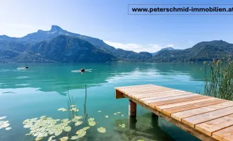 Erstbezug - 3 Zimmer Gartenwohnung mit traumhaften Seeblick und eigenem Badeplatz am Mondsee - direkt am Wasser! PROVISIONSFREI