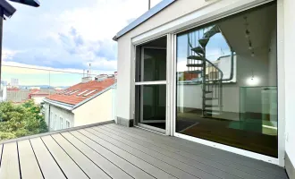 MODERNE DACHGESCHOSSWOHNUNG mit Terrasse! I ERSTBEZUG I Nähe U-Bahn I Luftwärmepumpe I Klimaanlage I Fußbodenheizung