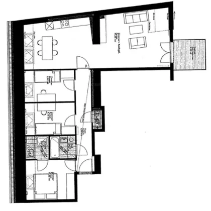 WASAGASSE, sonniges 92 m2 Dachgeschoß mit 6 m2 Balkon, 3 Zimmer, Wohnküche, 2 Bäder, Parketten, Fernblick - Bild 3