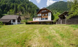 GEWERBEIMMOBILIE (EHEMALIGES CAFÉ/DISKOTHEK, WOHNUNGEN, ZIMMER, LAGERFLÄCHEN) MIT ENORM VIELSEITIGEN NUTZUNGSMÖGLICHKEITEN UND 3.300 m² BAULAND DIREKT AM ALPE ADRIA TRAIL! IDEAL ZUM WOHNEN, ARBEITEN ODER AUCH ALS ANLAGE!