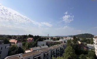 Ruhig - Nähe KF-Uni und LKH - Schlossbergblick mit Abendsonne - Schöne, möblierte 3 Zimmer - Mietwohnung mit TG optional