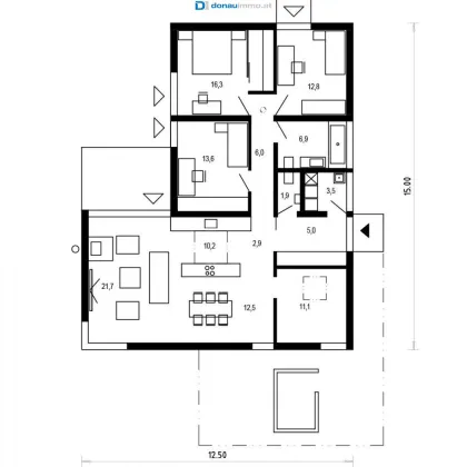 Moderner Massivbungalow in L-Form auf Baurechtsgrund in Markt Piesting - Bild 2