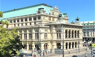 STAATSOPER - OPERNRING, representatives 105 m2 Altbaubüro oder Kanzlei - Praxis, 4 Zimmer, Extraküche, Parketten, Klimaanlage