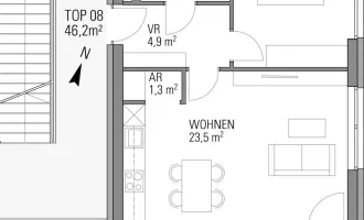 ERSTBEZUG mit Dezember/Jänner geräumige 2 Zimmer-Wohnung mit Süd-West Balkon und Tiefgaragenparkplatz