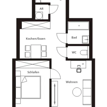 Erstbezug - Moderne 2-Zimmerwohnung mit Balkon und Parkplatz - Bild 2