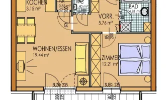 Neuwertige 2 Zimmer Wohnung in Viktring zu vermieten