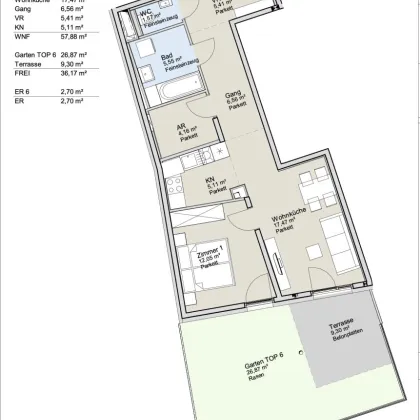 *April 2025* Kagraner Platz - Provisionsfreie 2 Zimmer Gartenwohnung! - Bild 2