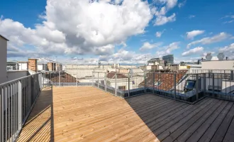 ERSTBEZUG im DG-Ausbau: luxuriöse Maisonettewohnung mit einer 38m² Dachterrasse uvm.!