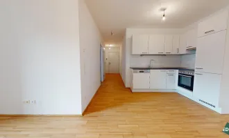 Ruhelage: Moderne 2-Zimmer-Wohnung mit Terrasse nahe Donau