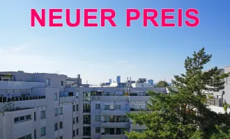 Ausblick bis Donauturm und DC Tower - Dachgeschoßwohnung mit Balkon