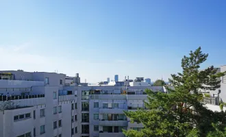 Ausblick bis Donauturm und DC Tower - Dachgeschoßwohnung mit Balkon