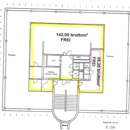 Großes Büro mit riesiger Terrasse im 8. OG | 2 Zimmer | 143m2 - Bild 2