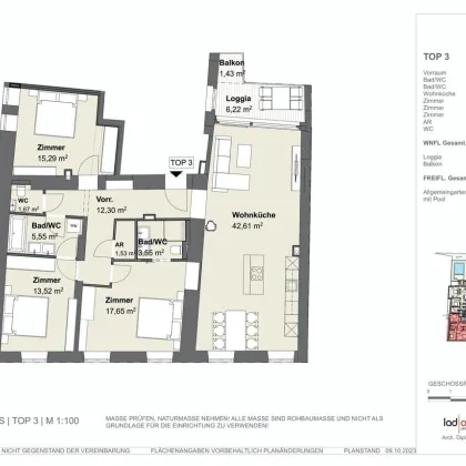 Erstbezug: Schöne 4-Zimmerwohnung | Exklusives Wohnen in Dornbach | Außenpool im Gemeinschaftsgarten - Bild 2