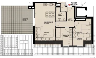 Breitenlee - Lindenhof! 42 freifinanzierte Mietwohnungen - in den Größen von ca. 39m² bis ca. 90m².