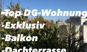 Moderne DG-Wohnung mit Balkon, Dachterrasse und Klimaanlage!