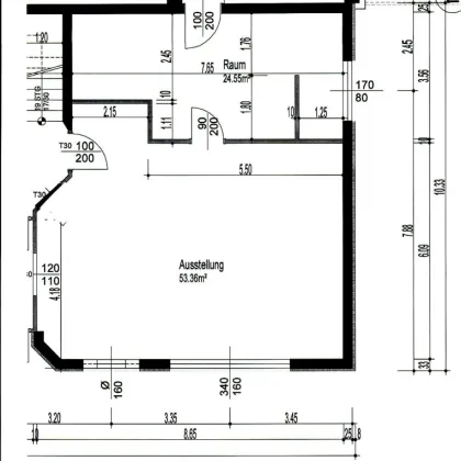 INDUSTRIEGEBIET! KLIMATISIERTES 78 m2 Lager- oder Ausstellungsfläche, 2 Räume, Erdgeschoss, Zentralheizung, Jochen-Rindt-Straße - Bild 3